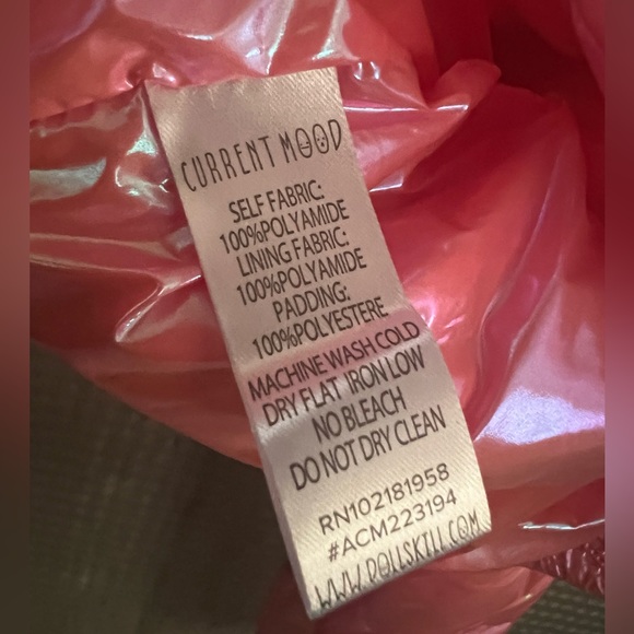 ⭐️ NWT! Current Mood Pink Stars Crop Puffy Jacket - Picture 12 of 13